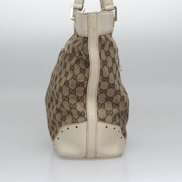 GUCCI GG Canvas Tote Bag Beige Gold - Picture 6 of 16